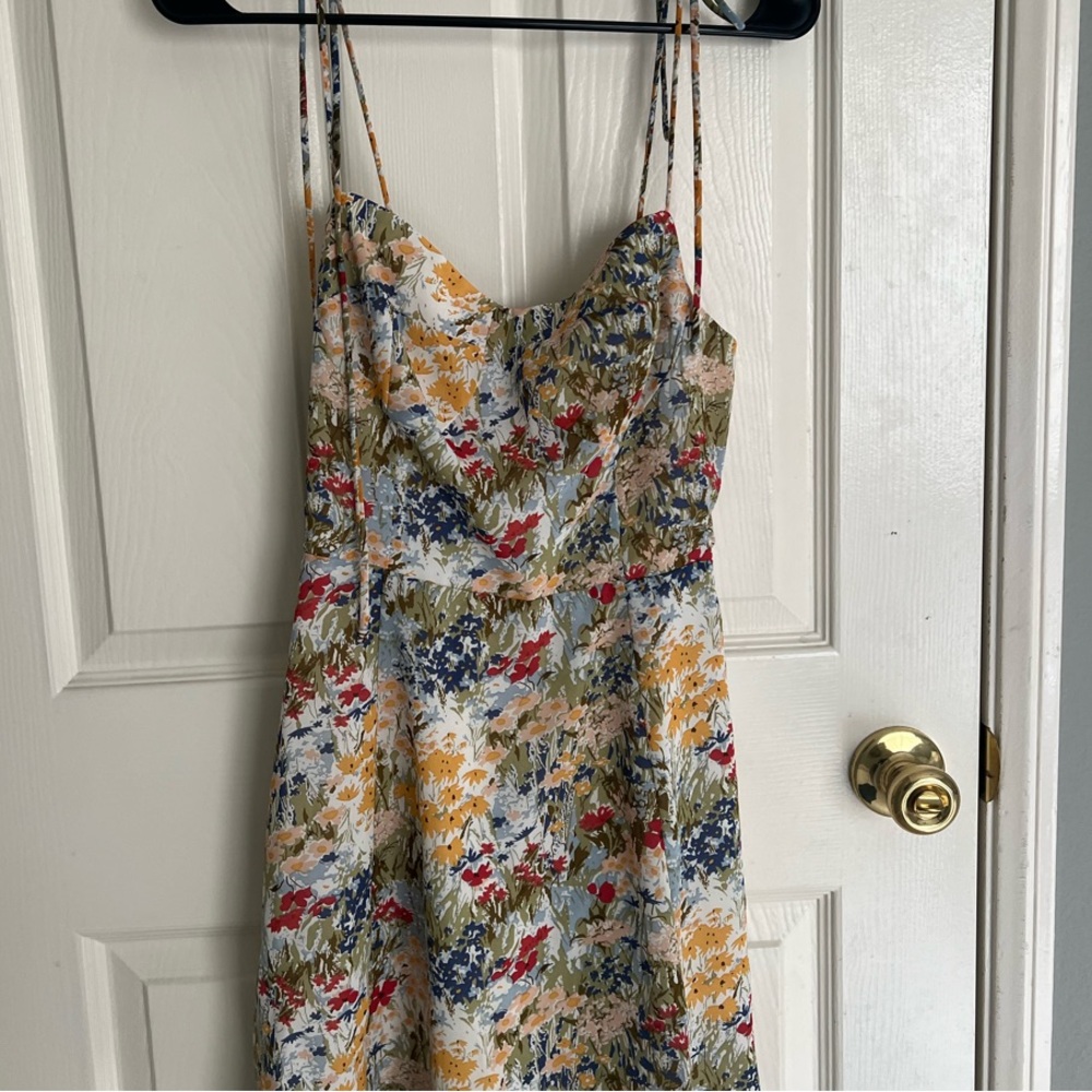 Floral Multicolor Women's Dress